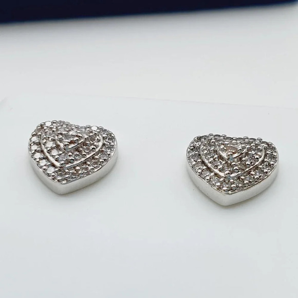 925 Sterling Silver Plated CZ Earrings, INUS1BR158 - Picture 9 of 10